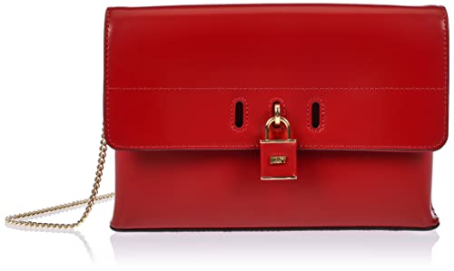 DKNY Women's Palmer Clutch Bag in Smooth Leather Crossbody, Bright RED von DKNY