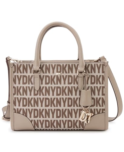 DKNY Women's Perri Box Satchel Shopper, Beige von DKNY