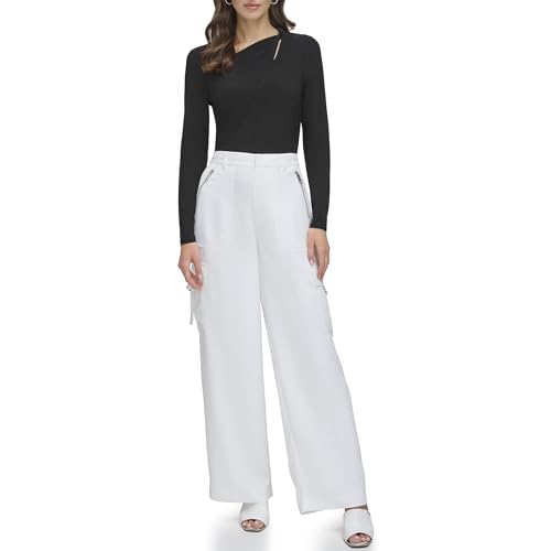 DKNY Women's Satin Cargo Trousers, Ivory, Size 6 DKNY Women's Satin Cargo Trousers, Ivory, Size 6 von DKNY