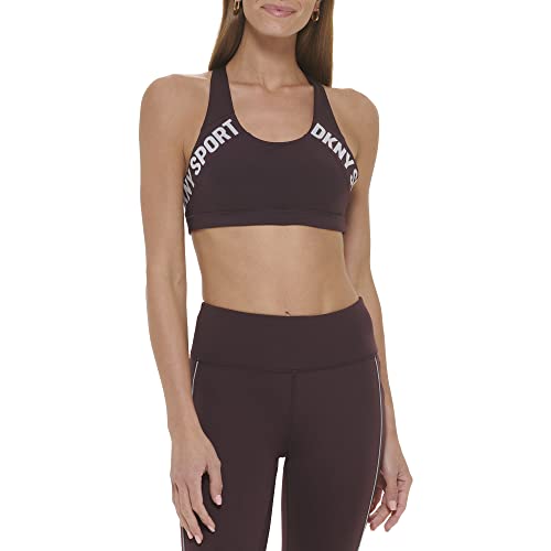 DKNY Women's Sport High Waist 7/8 Tight W/Reflective Detail Leggings, Currant, Small von DKNY