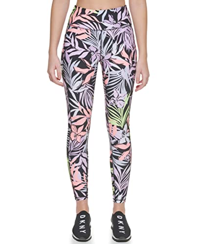 DKNY Women's Sport Printed High Waist 7/8 Tight with Pockets Leggings, Multicolor, Medium von DKNY