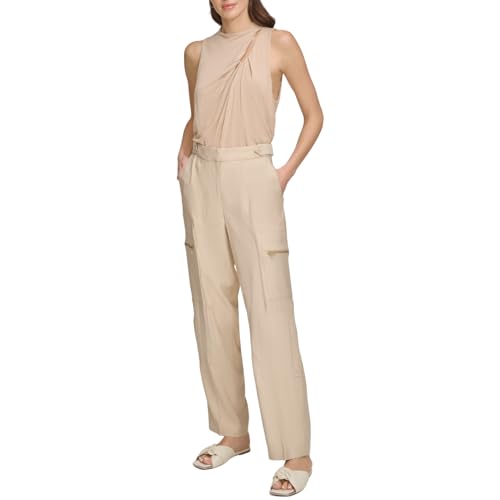 DKNY Women's Tailored Frosted Twill Cargo Casual Pants, Sandalwood, 36 DKNY Women's Tailored Frosted Twill Cargo Casual Pants, Sandalwood, 36 von DKNY