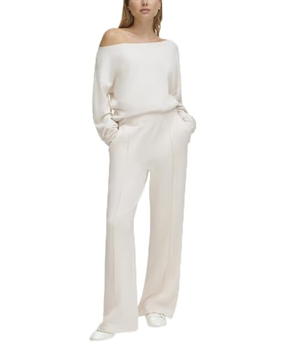 DKNY Women's Wide Leg Greenwich Pants, Sand, Small von DKNY