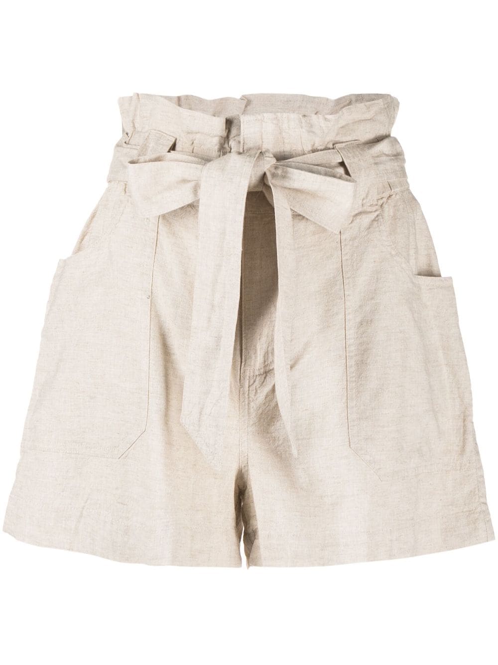 DKNY High-Waist-Shorts mit Kordelzug - Nude von DKNY