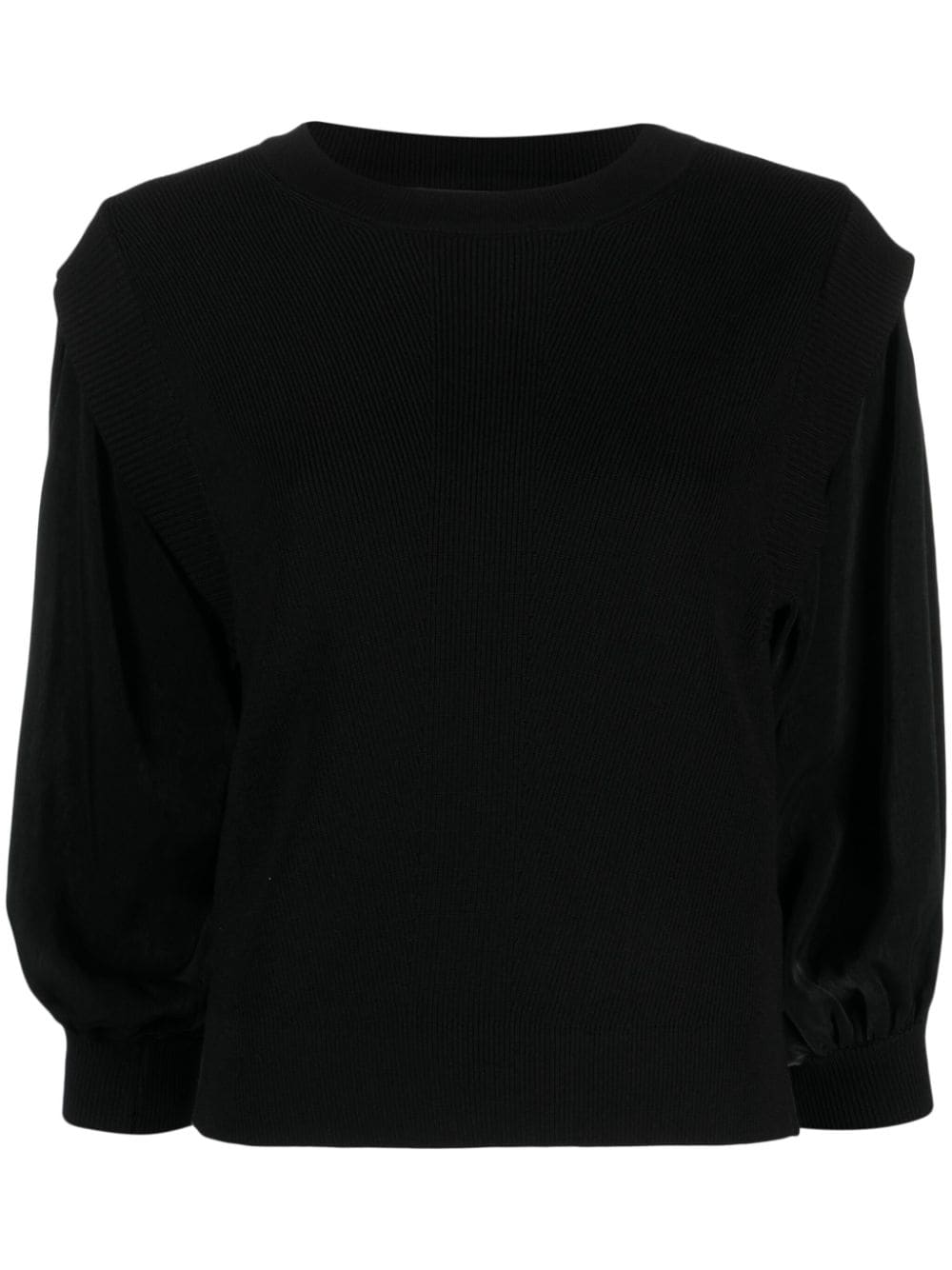 DKNY Fein gerippter Pullover - Schwarz von DKNY