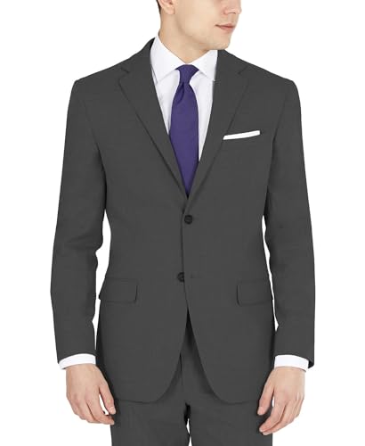 DKNY mens Modern Fit High Performance Separates Business Suit Jacket, Charcoal Solid, 44 Tall US von DKNY