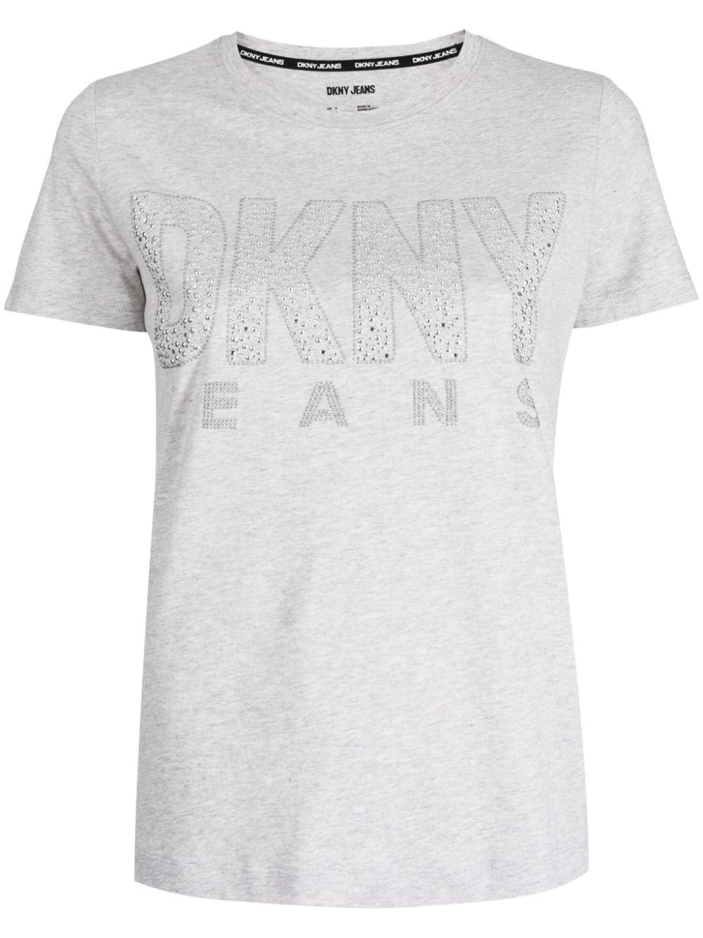 DKNY T-Shirt mit Logo-Applikation - Grau von DKNY