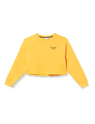 Dkny Damen Sport Women'S Hd Mini Logo Cropped Pullover Shirt, Marigold, M von DKNY