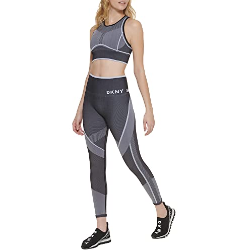 Dkny Damen Sport Women'S High Waist 7/8 Lenght Seamless Tight Leggings, Schwarz, S von DKNY