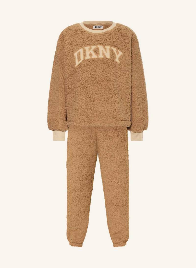 Dkny Lounge-Set Chill In Style Aus Teddyfell braun von DKNY