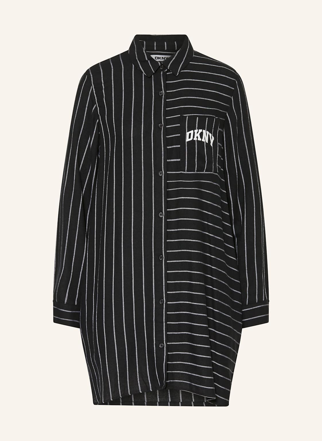 Dkny Nachthemd Channel The Flannel Aus Flanell schwarz von DKNY