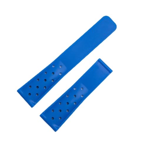 DKWOIS 22 mm weiches Gummi-Silikon-Armband, kompatibel mit TAG HEUER-Armband MONACO CARRERA FORMEL 1, Uhrenarmband mit Faltschließe(Blue no buckle) von DKWOIS