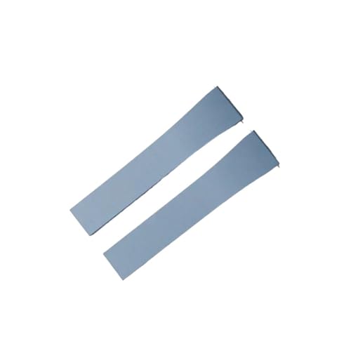 DKWOIS CTS Fluorkautschuk-Uhrenarmband 18 19 20 21 22 mm Schnellverschluss-Faltschließe Uhrenarmbänder Wasserdicht Herren FKM-Armband for Zuschneiden(Sky Blue,19MMX16MM_ROSE GOLD) von DKWOIS