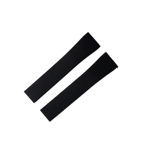 DKWOIS CTS Fluorkautschuk-Uhrenarmband 18 mm 20 mm 22 mm 21 mm Schnellverschluss-Schmetterlingsschnalle Uhrenarmbänder FKM-Armband for Zuschneiden(Black,21MMX16MM_GOLD BUCKLE BLACK BUCKLE) von DKWOIS