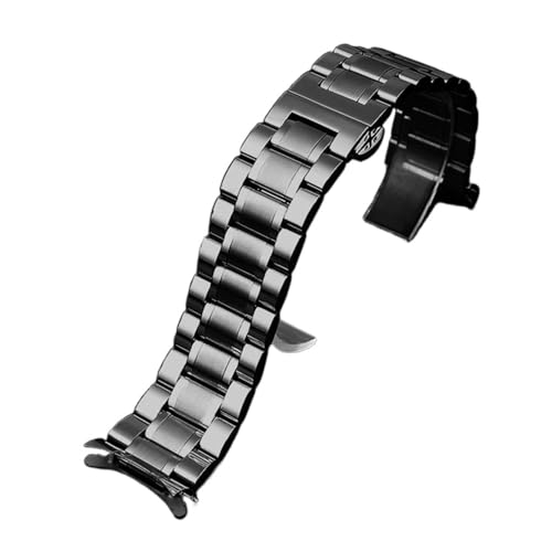 DKWOIS Edelstahl-Uhrenarmband, gebogenes Armband, kompatibel mit Casio EFV-540 BEM501/506 EFB-660 BEM-506 ECB900, Herrenarmband, 20 mm, 22 mm(C black,22mm) von DKWOIS