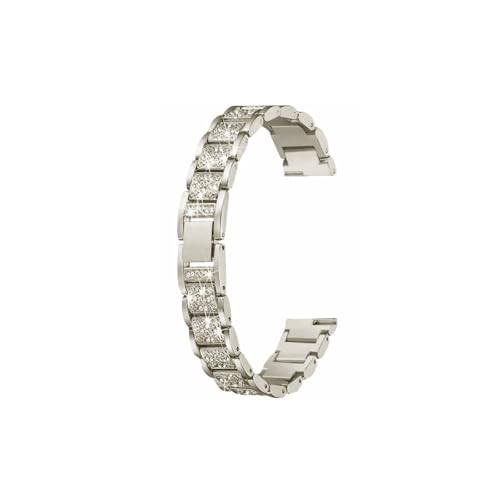 DKWOIS Edelstahl-Uhrenarmband, kompatibel mit Fiyta Flower Language Series Uhrenarmband Damen LA802008LA805006 Stahlarmband 14 mm(Starlight color) von DKWOIS