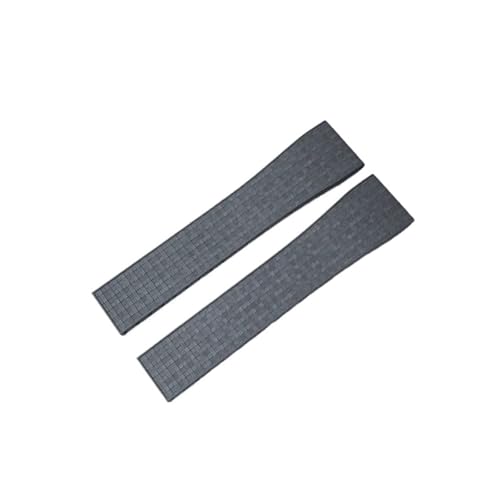 DKWOIS Gummi-Uhrenarmband, 20 mm, 21 mm, 22 mm, kompatibel mit Rolex Submariner-Uhren, Schnellverschluss-Federverschluss, Schnalle, FKM-Uhrenarmbänder(Gray,20X16MM_ROSE GOLD BUCKLE) von DKWOIS