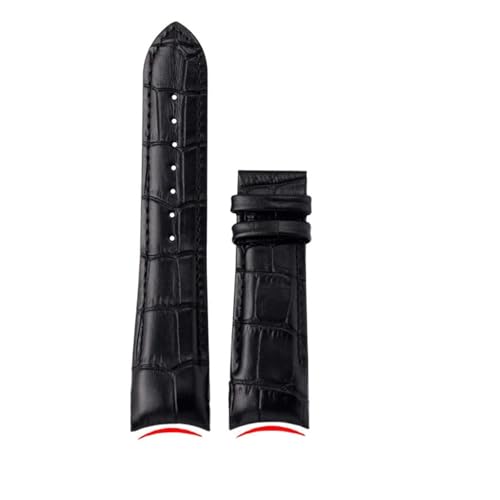 DKWOIS Kompatibel mit Tissot 1853 COUTURIER T035 T035407A T035617 627 T035439 Herren-Gebogenes Armband 22 mm 23 mm 24 mm Armband Echtlederarmband(Black-no clasp,24mm) von DKWOIS