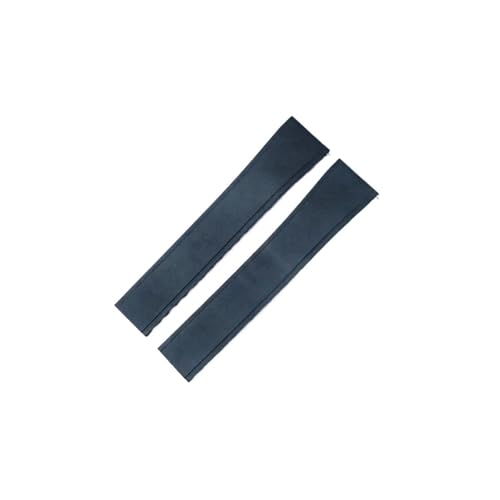 DKWOIS Konvexe Form CTS FKM Gummi-Uhrenarmband Schnellverschluss Original Silber Schnalle Uhrenarmbänder Kompatibel mit Zuschneidbar auf Größe 22mm21mm 20mm 19mm(Black,19X18MM_ROSE GOLD BUCKLE) von DKWOIS