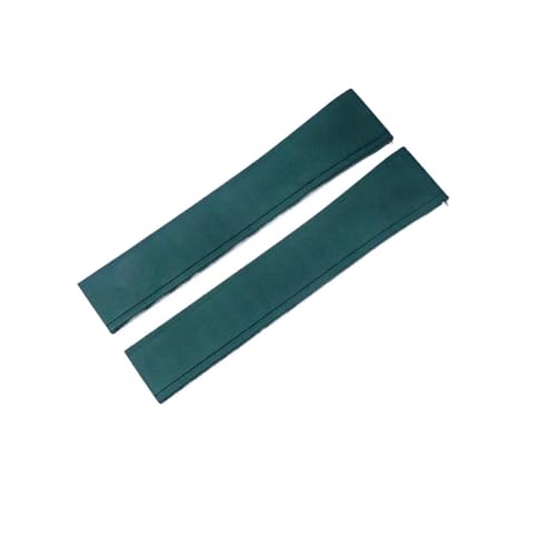 DKWOIS Konvexe Form CTS FKM Gummi-Uhrenarmband Schnellverschluss Original Silber Schnalle Uhrenarmbänder Kompatibel mit Zuschneidbar auf Größe 22mm21mm 20mm 19mm(Green,20X18MM_GOLD BUCKLE) von DKWOIS