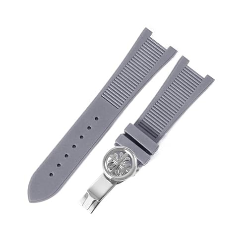 DKWOIS Silikonkautschuk-Armband kompatibel mit Patek Philippe Nautilus Serie 5711 5712 5980 Uhrenarmband männlich(Celestial Teal) von DKWOIS