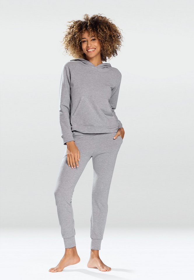 DKaren Hausanzug Damen Jogginganzug Lange Sweathose Kapuzenpullover -Seattle- (Set, 2 tlg) Baumwolle von DKaren