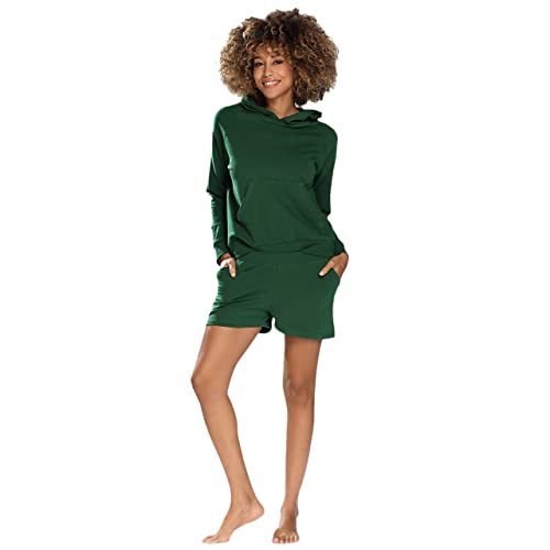 DKaren Jogginganzug Damen set Baumwolle Koko - Damen Jogginganzug Damen Trainingsanzug - Jogginganzug Damen Große Größen - Damen Jogginganzug Set Trainingsanzug Damen 2XL Grün von DKaren