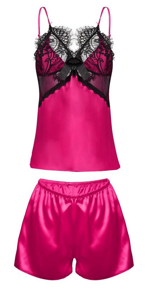 DKaren Pyjama einfarbiges 2teiliges Nachtwäsche-Set (Top, Shorts) von DKaren