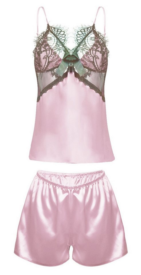 DKaren Pyjama einfarbiges 2teiliges Nachtwäsche-Set (Top, Shorts) von DKaren