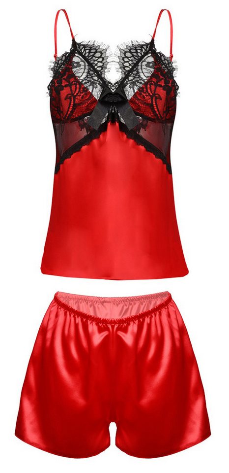 DKaren Pyjama einfarbiges 2teiliges Nachtwäsche-Set (Top, Shorts) von DKaren