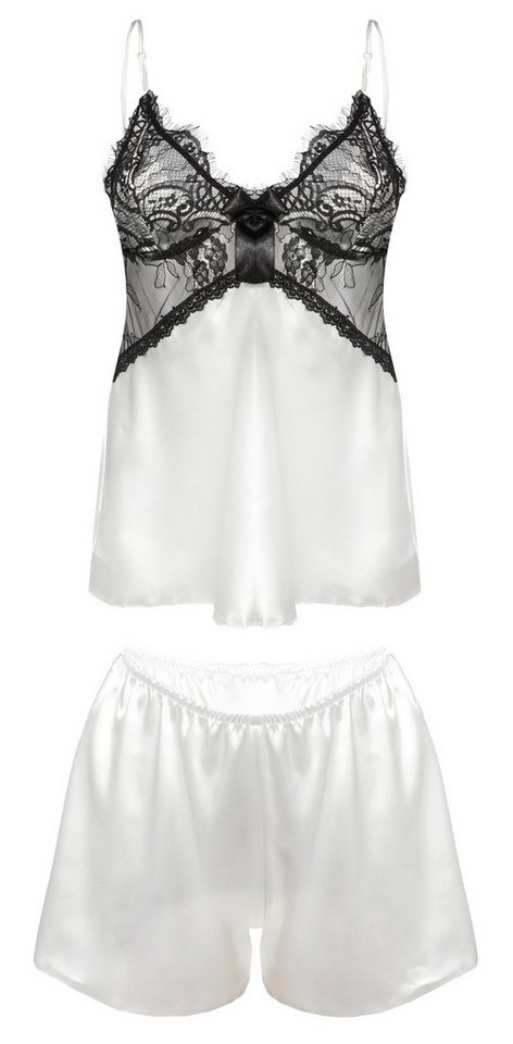 DKaren Pyjama einfarbiges 2teiliges Nachtwäsche-Set (Top, Shorts) von DKaren