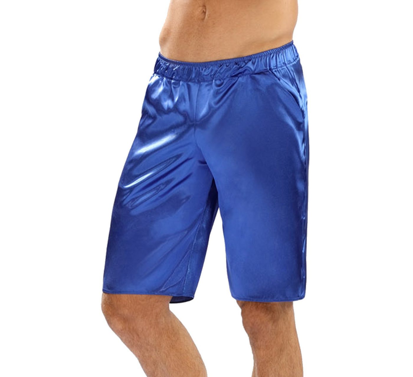 DKaren Schlafshorts Herren Satin Schlafhose Kurz Schlafanzughose Shorts -Zeus- (1-tlg) mit elastischem Bund von DKaren