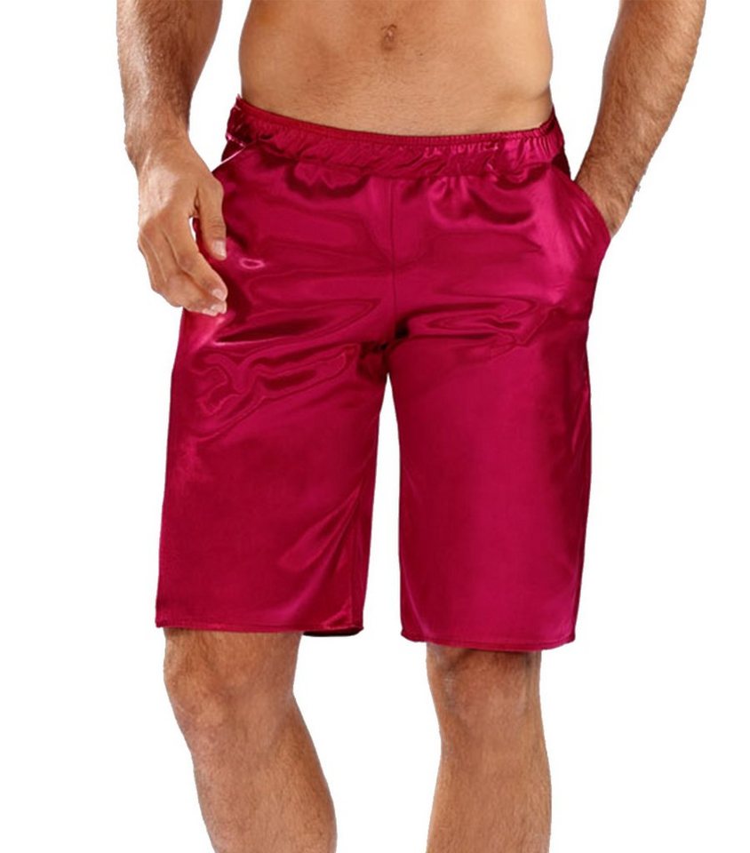 DKaren Schlafshorts Herren Satin Schlafhose Kurz Schlafanzughose Shorts -Zeus- (1-tlg) mit elastischem Bund von DKaren