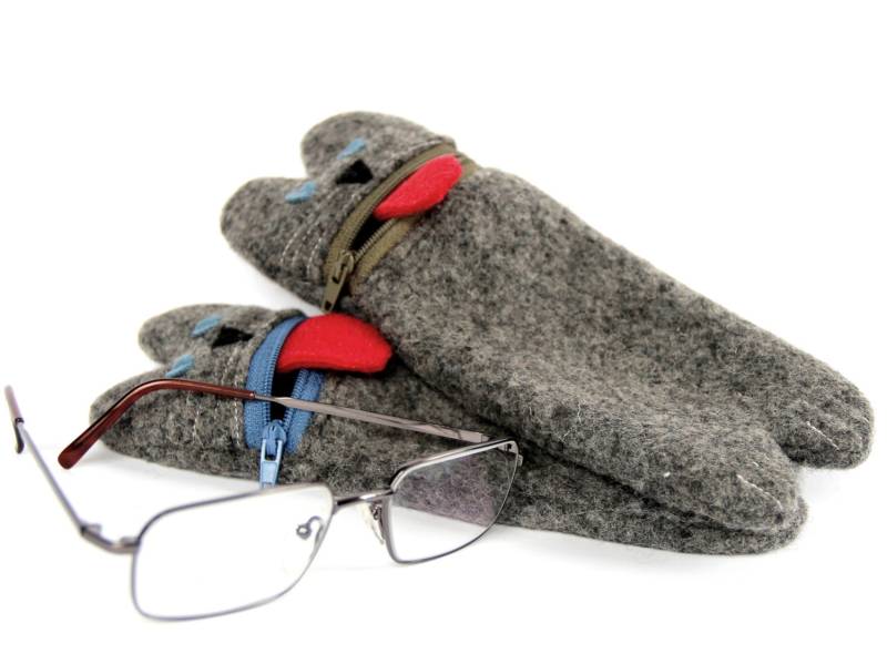 Katzen Brillenetui Handgefertigtes Stifteetui von DKfromlinen