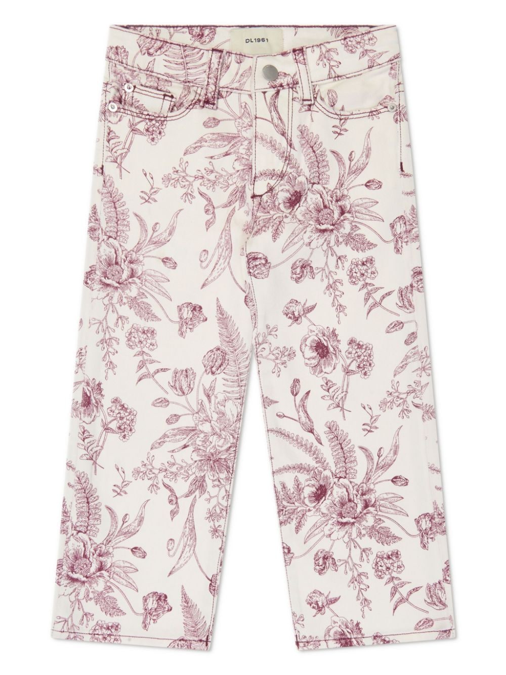 DL1961 KIDS Lily Jeans mit Blumen-Print - Weiß von DL1961 KIDS