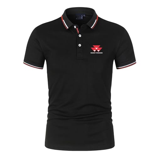 Herren Poloshirt Massey-Ferguson Bedrucktes Kurzärmeliges Sommer Casual Revers Golf Business T-Shirt,L, Black Herren Poloshirt Massey-Ferguson Bedrucktes Kurzärmeliges Sommer Casual Revers Golf Business T-Shirt,L, Black von DLAHPJPT