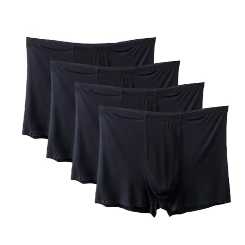 DLEDMOP Pack of 1 Or 4 Men's Boxer with Plus Size Waist with Stretch Fit Design Comfortable Boxer Shorts for Men with Elastic Waistband,Schwarz-4PCS,8XL DLEDMOP Pack of 1 Or 4 Men's Boxer with Plus Size Waist with Stretch Fit Design Comfortable Boxer Shorts for Men with Elastic Waistband,Schwarz-4PCS,8XL von DLEDMOP