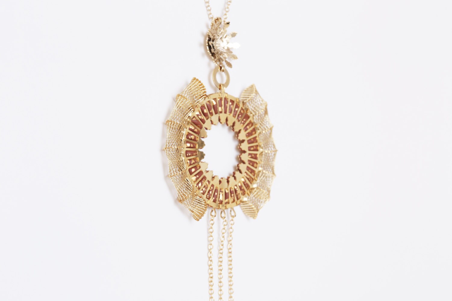 Kreisen Sie Einzigartige Halskette, Modeschmuck, Schmuck, Geschenk Für Sie, Gold Plattiert von DLJD