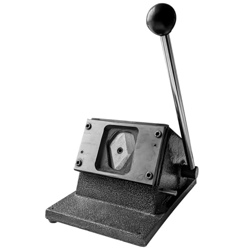 Badge Maker Machine Kit 50 x 40 mm, sargförmige DIY-Foto-Kühlschrank-Aufkleber-Presse mit Papierschneider für DIY-Bild-Badge-Bastelarbeiten, Geschenk-Button(Cutter) von DLKJCX