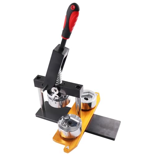 Badge Maker Machine Kit 50 x 40 mm, sargförmige DIY-Foto-Kühlschrank-Aufkleber-Presse mit Papierschneider für DIY-Bild-Badge-Bastelarbeiten, Geschenk-Button(Machine) von DLKJCX