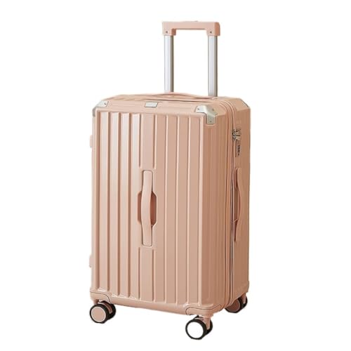 DLLSZS Koffer Koffer Passwort Box Koffer Herren Und Damen Ins Trend Trolley Case Herren Universal Wheel Zipper Case Suitcase (Color : Pink, Size : 22) von DLLSZS