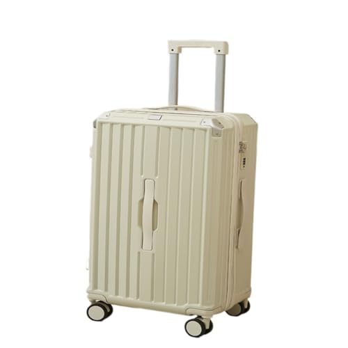 DLLSZS Koffer Koffer Passwort Box Koffer Herren Und Damen Ins Trend Trolley Case Herren Universal Wheel Zipper Case Suitcase (Color : White, Size : 28) von DLLSZS