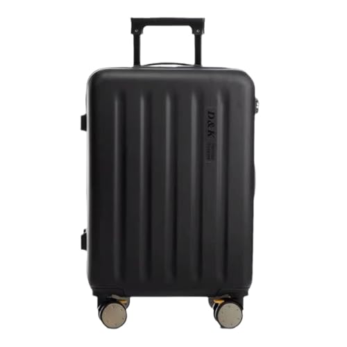 DLLSZS Koffer Neuer Koffer Boarding Code Box Koffer Ins Mode Leder Koffer Trolley Koffer for Männer und Frauen Suitcase (Color : Black, Size : A) von DLLSZS