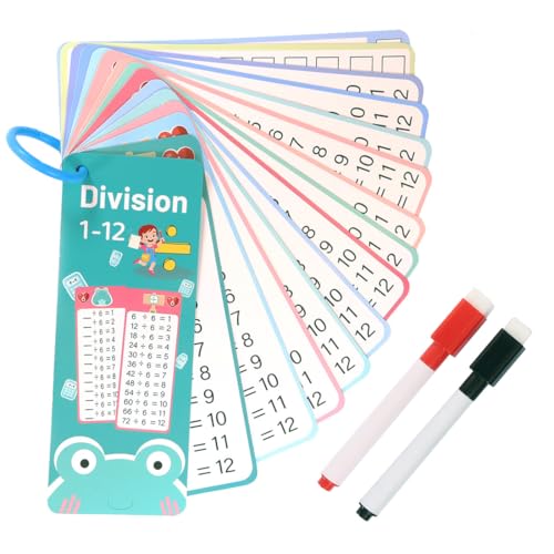 DLPRK 15 Blätter Division Spiel Lernkarten Einschulung Geschenk Spiele ab 5 Jahren zum Rechnen Lernen von DLPRK