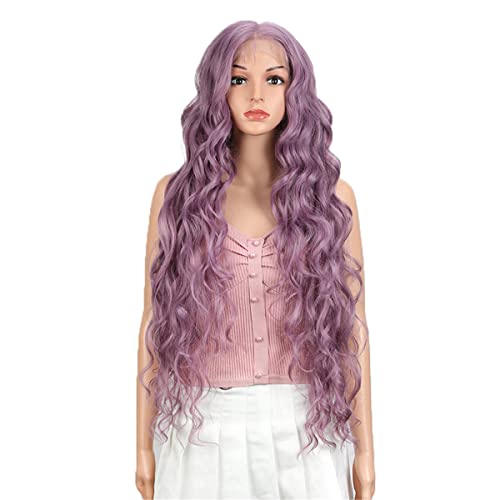 Synthetic Lace Front Wig 13X6 Lace Wig Ombre Blonde Lace Wigsfor Black Women Cosplay Synthetic Lace Front Wig,A,38 inch von DLSEAN