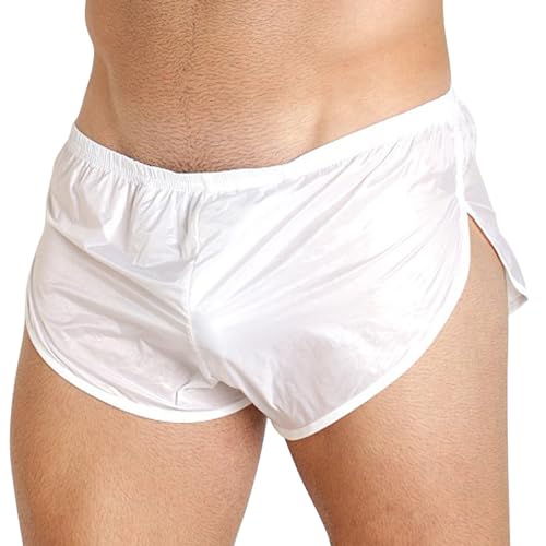 Herren Extreme Laufshorts 100% Nylon 1" Kurze Hosen Weiß L von DLSMDOUS