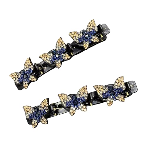 1 Paar schimmernde Acryl-Haarspangen für Damen, doppellagiges Design, sicherer Halt, Hochzeiten, Partys, tägliches Styling, praktische Haarnadel, für den täglichen Gebrauch von DLUKENY