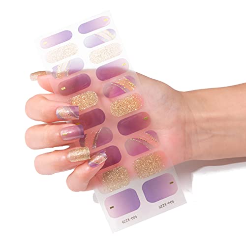 20 selbstklebende Wraps Gel-Nagellack-Streifen, volle Wraps, Nagellack-Aufkleber, Gel-Streifen, Gel-Aufkleber von DLUKENY