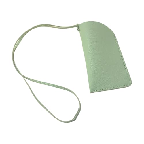 DLUKENY Brillenbeutel aus weichem PU-Leder mit praktischem Umhängeband, tragbar für einfaches Tragen, stilvolle Outfits für den täglichen Gebrauch, Leder von DLUKENY