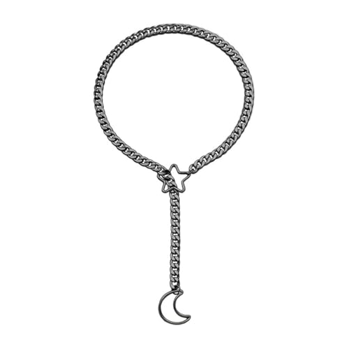DLUKENY Damen-Halskette, Punkrock, Schlupfkette, Herz, Liebesringe, Verzierungen, verstellbar, Y-Form, Designs für den täglichen Gebrauch, Metall DLUKENY Damen-Halskette, Punkrock, Schlupfkette, Herz, Liebesringe, Verzierungen, verstellbar, Y-Form, Designs für den täglichen Gebrauch, Metall von DLUKENY